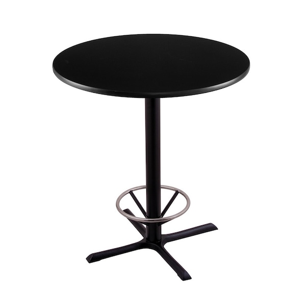42" 211 Black Table, 36" dia. Top, Foot Ring